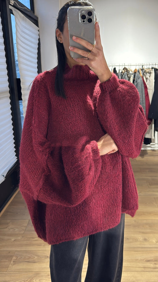 Pull oversize laine et mohair -6 coloris