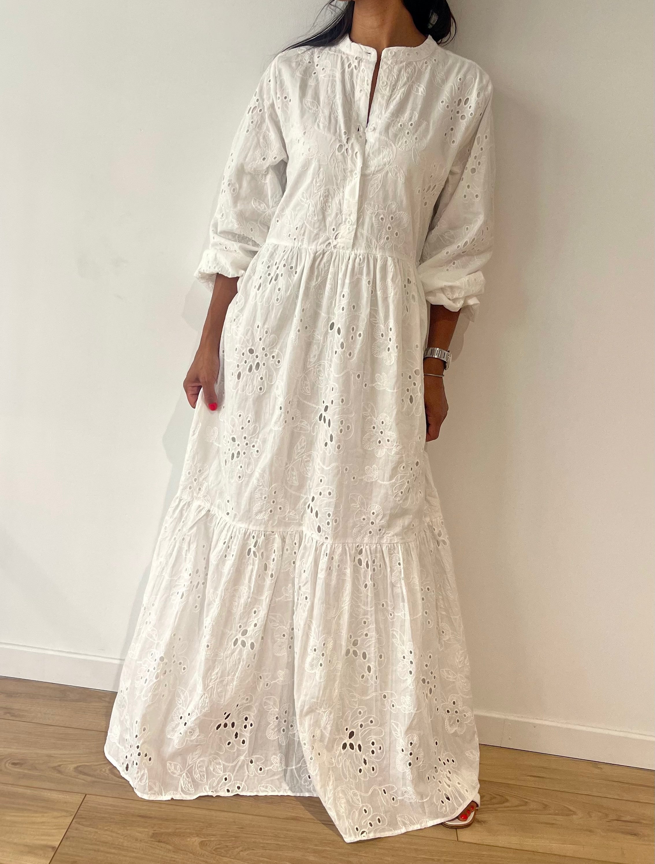 Robe blanche maxi sale