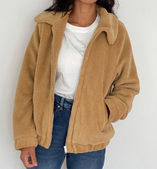 bomber camel femme